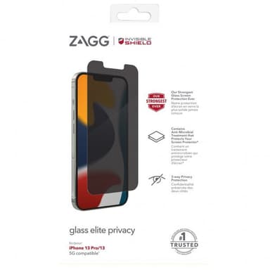 Zagg iPhone 14/13/13 Pro Glass Elite Privacy skjermbeskytter