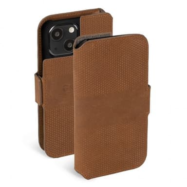 Krusell iPhone 13 Etui Leather PhoneWallet Cognac