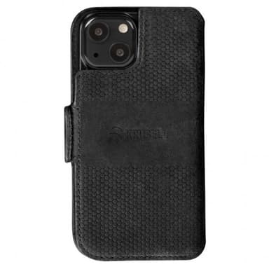 Krusell iPhone 13 Etui Leather PhoneWallet Svart