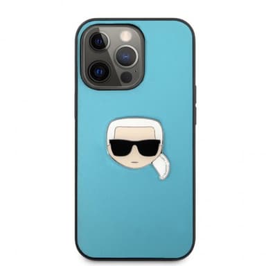 Karl Lagerfeld iPhone 13 Pro Deksel Metal Logo Blå