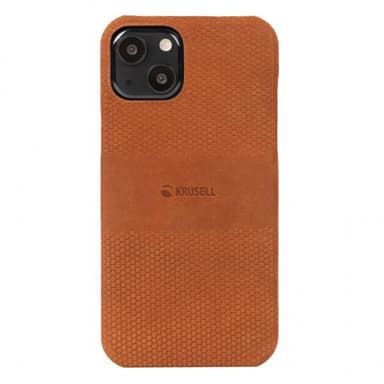 Krusell iPhone 13 Deksel Leather Cover Cognac