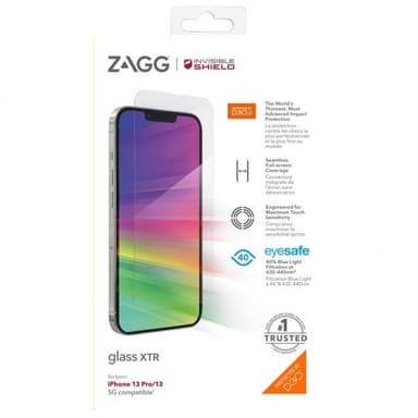 ZAGG InvisibleShield iPhone 13/iPhone 13 Pro/iPhone 14 Skjermbeskytter Glass XTR