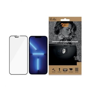 iPhone 13 Pro Max Skjermbeskytter Edge-to-Edge Swarovski CamSlider