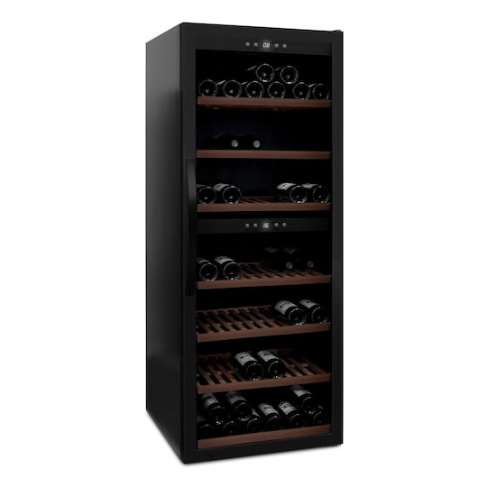 Frittstående vinskap - WineExpert 126 Fullglass Black