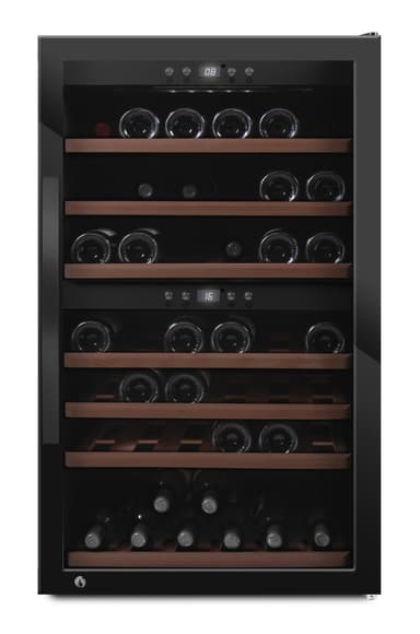 Frittstående vinskap - WineExpert 66 Fullglass Black