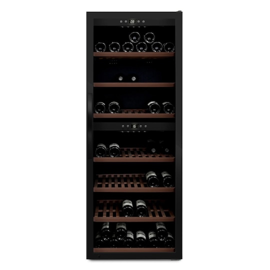 Frittstående vinskap - WineExpert 126 Fullglass Black