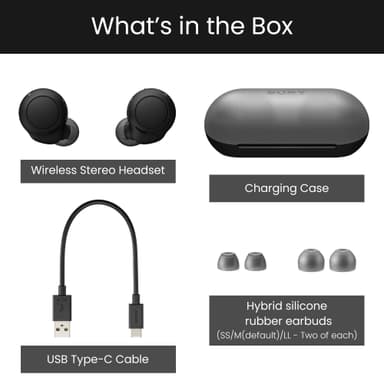 Sony WF-C500 helt trådløse in-ear hodetelefoner (sort)