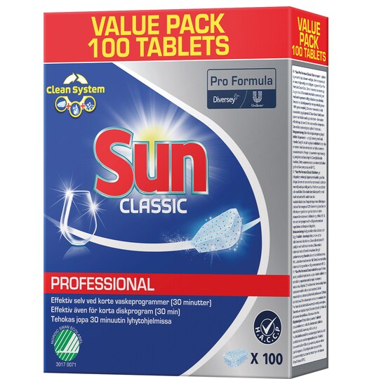 Sun Professional Classic 100-pakk oppvasktabletter