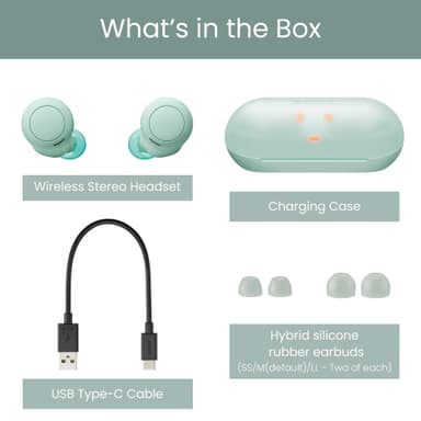 Sony WF-C500 helt trådløse in-ear hodetelefoner (mint)
