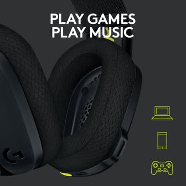 Logitech G435 gaming headset (sort)