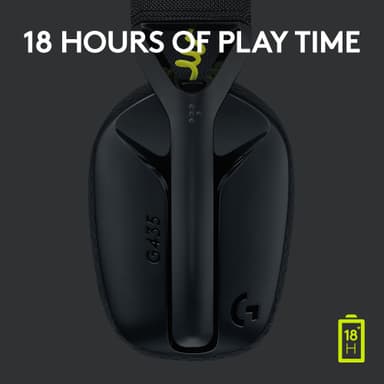 Logitech G435 gaming headset (sort)