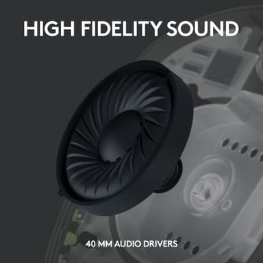 Logitech G435 gaming headset (sort)