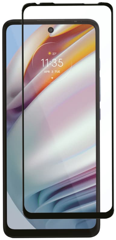 Panzer Full-Fit Motorola Moto G60s skjermbeskytter (sort)