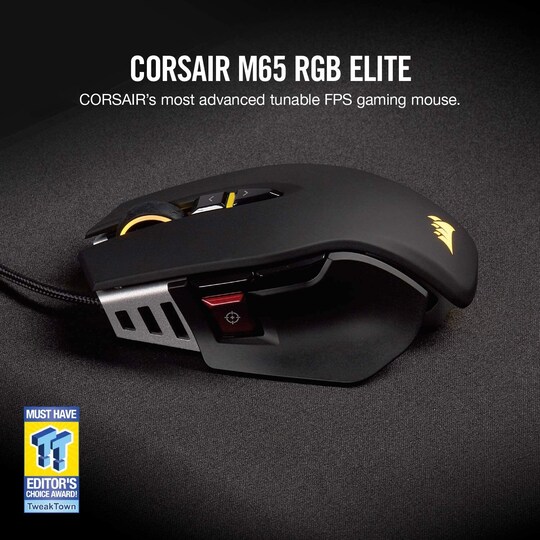 Corsair M65 RGB Ultra Tunable gamingmus (sort)