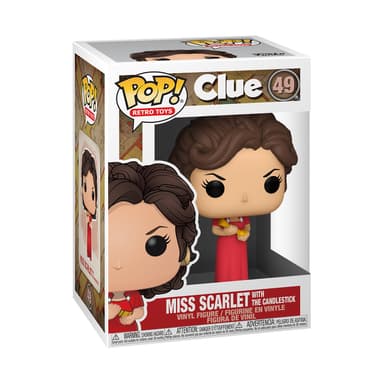 POP Vinyl: Clue- Miss Scarlet w/Candlestick