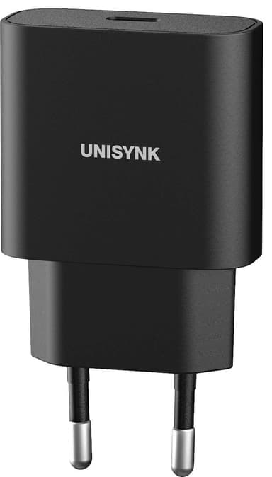 Unisynk 20W USB-C vegglader (sort)