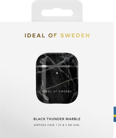 iDeal of Sweden AirPods 1/2 deksel (black thunder marble)