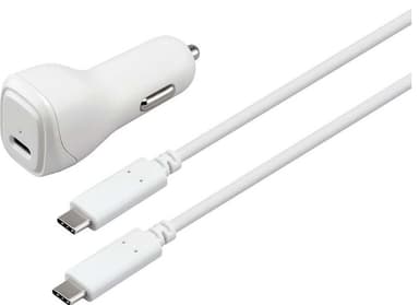 Sandstrøm USB-C til USB-C billader (hvit)