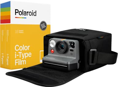 Polaroid Now analogt kamera Black Kit med veske (sort)