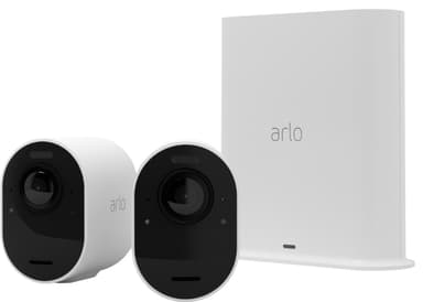Arlo Ultra 2 4K trådløst sikkerhetskamera (2-pakning, hvit)