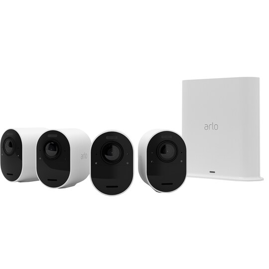 Arlo Ultra 2 4K trådløst sikkerhetskamera (4-pakning, hvit)