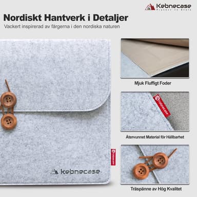 Kebnecase Sweden/14'' Stilig nordisk
design
laptop ermet
/ bærbar etui