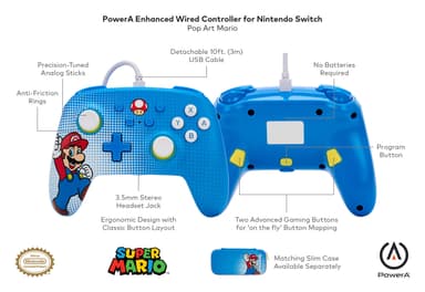 PowerA Enhanced kablet kontroller til Nintendo Switch