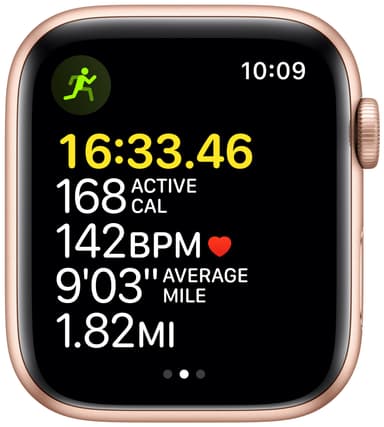 Apple Watch SE 44 mm GPS (gullfarget alu/stjernelys sportsreim)