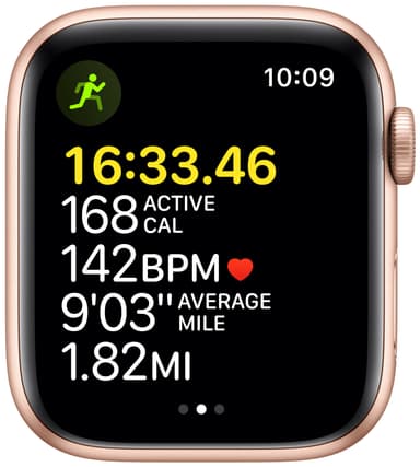 Apple Watch SE 44 mm GPS (gullfarget alu/stjernelys sportsreim)