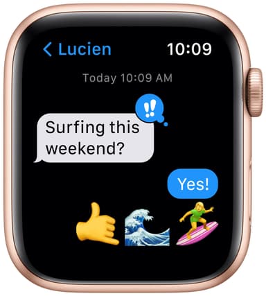 Apple Watch SE 44 mm GPS (gullfarget alu/stjernelys sportsreim)