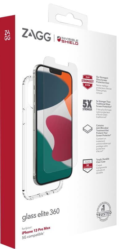 Zagg skjermbeskytter og deksel til iPhone 13 Pro Max