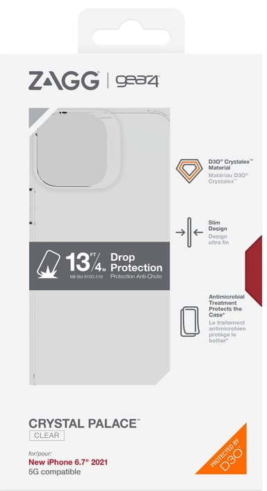 GEAR4 Crystal Palace iPhone 13 Pro Max deksel (gjennomsiktig)