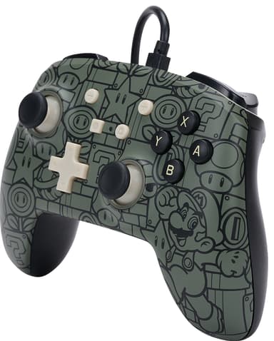 PowerA Enhanced kablet kontroller til Nintendo Switch (grå)