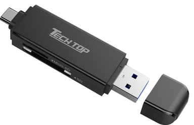 Logik USB3.0 Type-A/C til SD/Micro SD minnekortleser