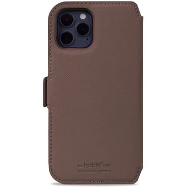 holdit iPhone 12/iPhone 12 Pro Etui Wallet Case Magnet Stockholm Dark Brown