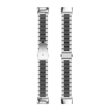Rustfritt stål armbånd Fitbit Charge 5 - Sølv/svart