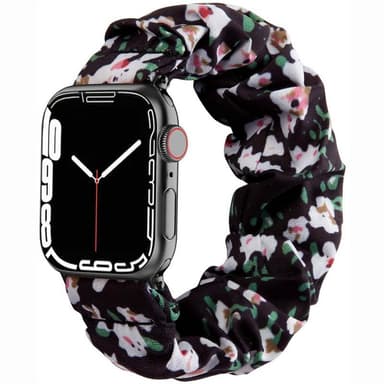 Scrunchie Elastisk armbånd Apple Watch 7 (45mm) - Classic flower