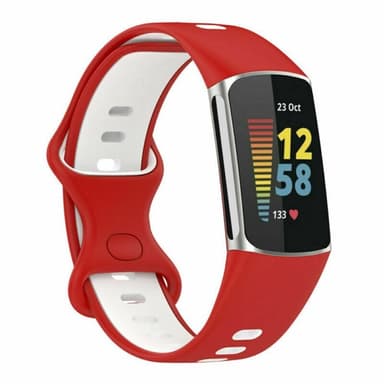 Twin Sport Armband Fitbit Charge 5 - Rød/hvit