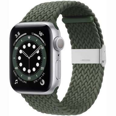 Flettet elastisk armbånd Apple watch 6 (44mm) - Army