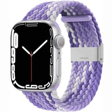 Flettet elastisk armbånd Apple Watch 7 (45mm) - gradientpurple
