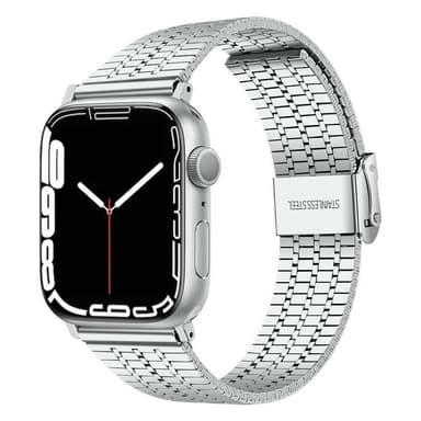 Mesh armbånd i rustfritt stål Apple Watch 7 (41 mm) - Sølv