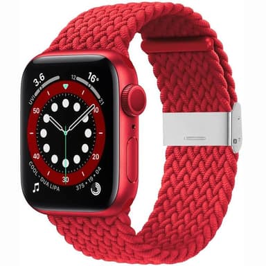 Flettet elastisk armbånd Apple watch 6 (40mm) - mørkerød