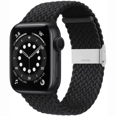 Flettet elastisk armbånd Apple watch 6 (40mm) - svart