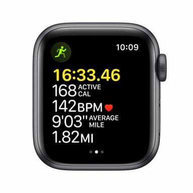 Apple Watch SE 40 mm GPS (stellargrå alu/midnatt sportsreim)