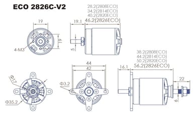 Dualsky eco 2826c v2 1120kv 167gram
