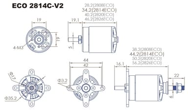 Dualsky eco 2814c v2 1120kv 105gram