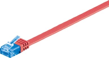 Goobay CAT 6A flat-patch kabel U/UTP, rød