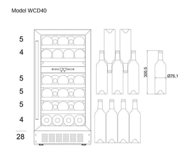 Innebygd vinkjøler - WineCave 700 40D Modern