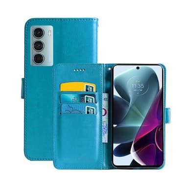 Lommebokdeksel 3-kort Motorola Moto G200 5G  - Lyse blå