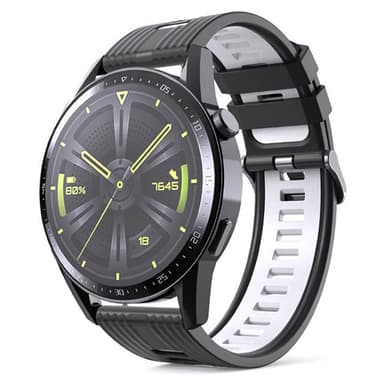 Twin RIB Armband Huawei Watch GT3 (46mm) - Svart/hvit